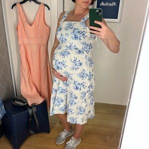 Monteau LA Linen Blend Midi Dress